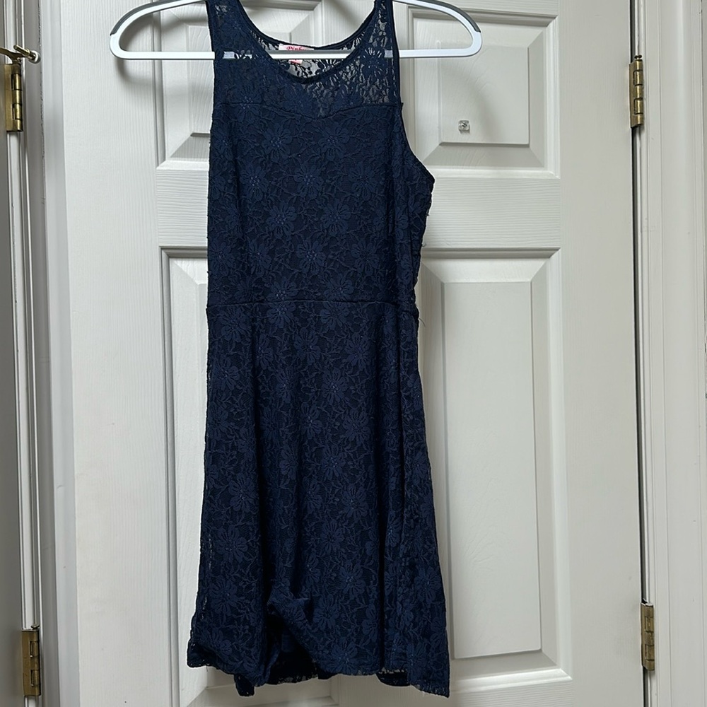 Sleek navy blue dress for any occasion